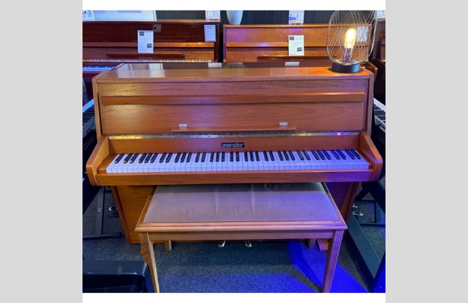 Zender Satin Teak Upright Piano, Used Trade Price Bargain (SN:158260) - Image 1